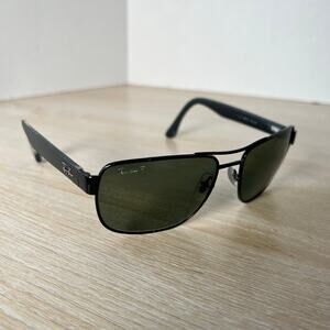 Ray-Ban RB3530 002/9A Sunglasses Black Metal FRAMES ONLY 58-17-140 Made in Italy